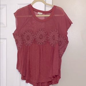 Flowy, dark pink shirt
